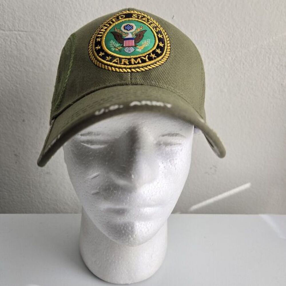 U.S. ARMY Green Adjustable Cap‎ Hat Officially Licensed U.S. WARRIORS Logo Seal